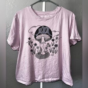 AMERICAN EAGLE OUTFITTERS Purple Mushroom T Shirt Size XL